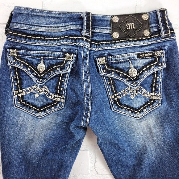 Miss Me Denim - Miss Me Embellished Skinny Low Rise Jeans JE10525R
